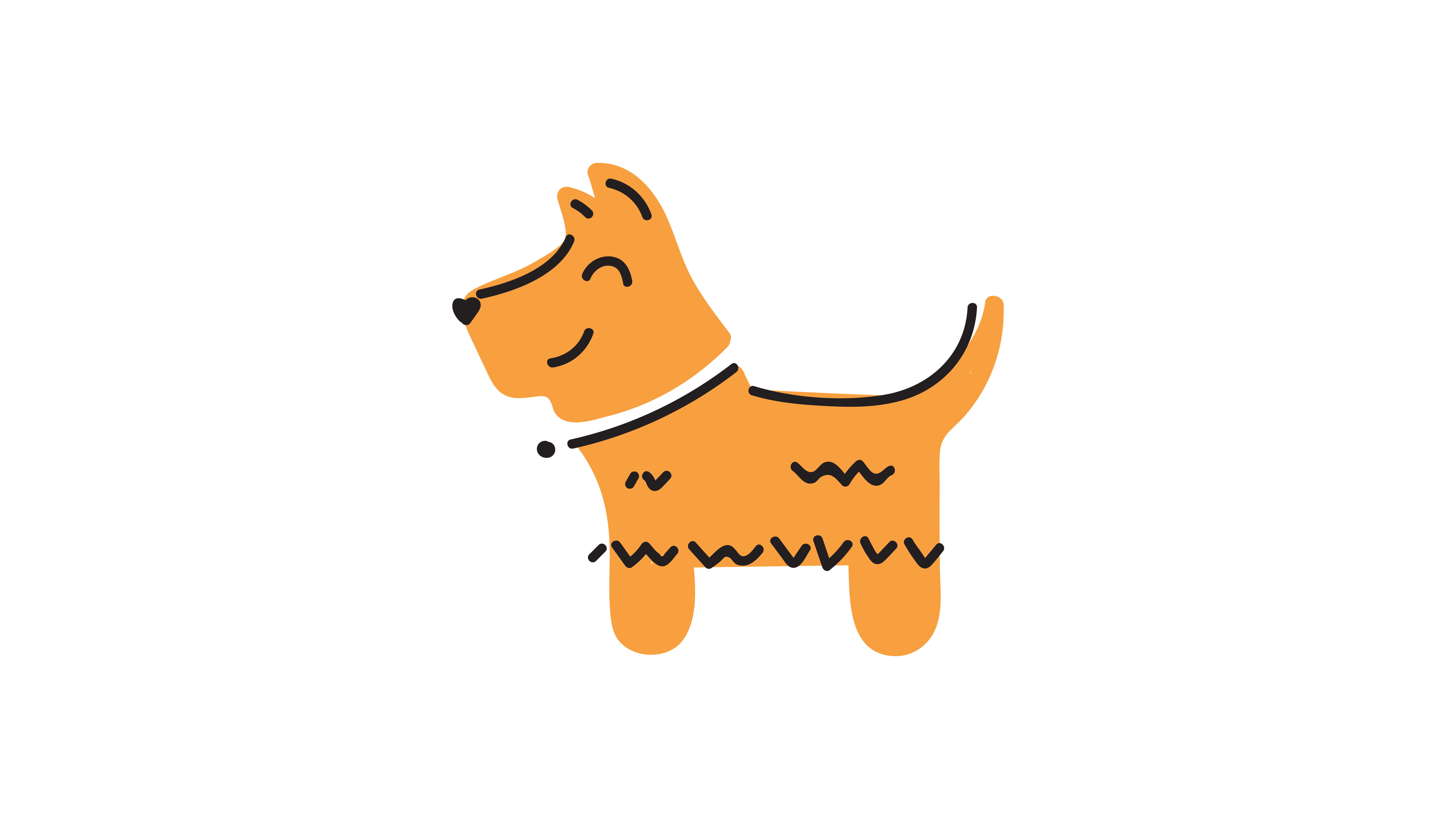 Personaje naranja de Little Friends